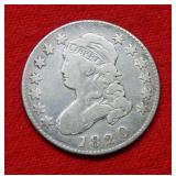 1820 Bust Silver Quarter "Large Size"