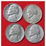 (4) 1939 S Jefferson Nickels