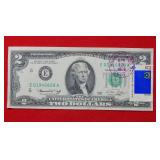 1976 $2 Federal Reserve Note 1st Day Issue - Stamp