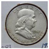 1963 D Franklin Silver Half Dollar