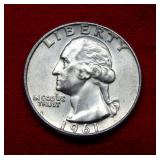 1961 D Washington Silver Quarter