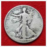 1929 D Walking Liberty Silver Half Dollar