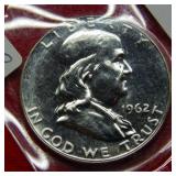 1962 Franklin Silver Proof Half Dollar