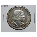 1893 Colombian Expo Silver Commem Half Dollar
