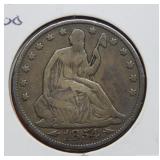 1854 Seated Liberty Silver Half Dollar "Arrows"