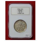 1936 Oregon Trail Silver Comm Half Dollar NGC MS65