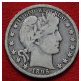 1895 O Barber Silver Half Dollar
