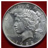 1923 D Peace Silver Dollar