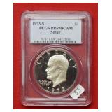 1973 S Eisenhower Silver Dollar PCGS PR69DCAM