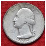 1932 S Washington Silver Quarter  -- Key Date