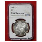 1880 S Morgan Silver Dollar NGC MS64