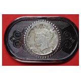 1922 Peace Silver Dollar - Belt Buckle