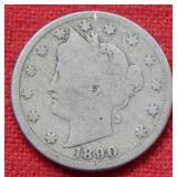 1890 Liberty V Nickel