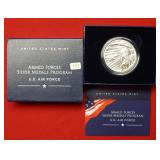 Armed Force Silver Medal Program Air Force Box/COA