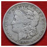 1892 S Morgan Silver Dollar