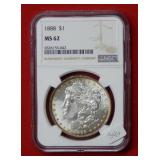 1888 Morgan Silver Dollar NGC MS62