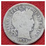 1902 Barber Silver Dime