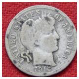 1916 Barber Silver Dime