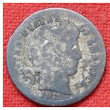 1911 Barber Silver Dime