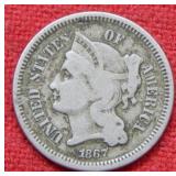 1867 Three Cent Nickel