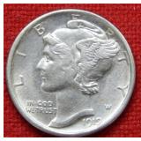 1919 S Mercury Silver Dime