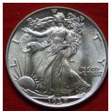 1939 Walking Liberty Silver Half Dollar