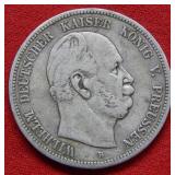 1876 German Silver 5 Mark