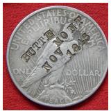 1922 D Peace Silver Dollar - Counterstamp Butte MT
