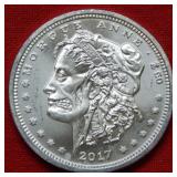 1 OZ .999 Silver 2017 Morgue Anne Round