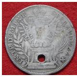 1764 Unknown Foreign Silver Coin - Holed
