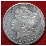 1887 S Morgan Silver Dollar