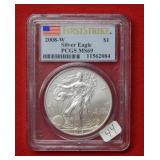 2008 W American Eagle PCGS MS69 1 Ounce Silver