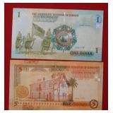 (2) Jordan Bank Note - 2013 1 Dinar & 2014 5 Dinar