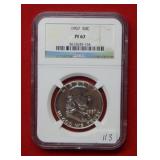 1957 Franklin Silver Half Dollar NGC PF67