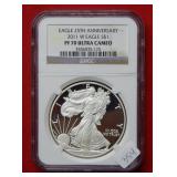 2011 W American Eagle NGC PF70 1 Ounce Silver