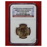 (2007)Washington Golden Dollar NGC MS65 Mint Error