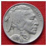 1931 S Buffalo Nickel
