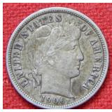 1906 D Barber  Silver Dime