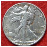 1928 S Walking Liberty Silver Half Dollar