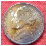 1943 D Jefferson Wartime Silver Nickel