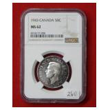 1943 Canada Half Dollar NGC MS62