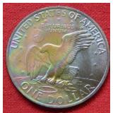 1972 D Eisenhower Dollar -- Unique Toning
