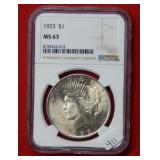 1923 Peace Silver Dollar NGC MS63