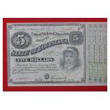 1870 $5 State of Louisiana Baby Bond #109720