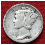 1925 S Mercury Silver Dime