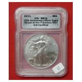 2011 American Eagle ICG MS70 1 Ounce Silver