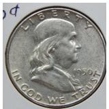 1950 Franklin Silver Half Dollar