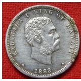 1883 Hawaii Silver Quarter