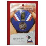 1995 Baseball Half Dollar & Olympics Pin