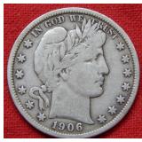 1906 Barber Silver Half Dollar